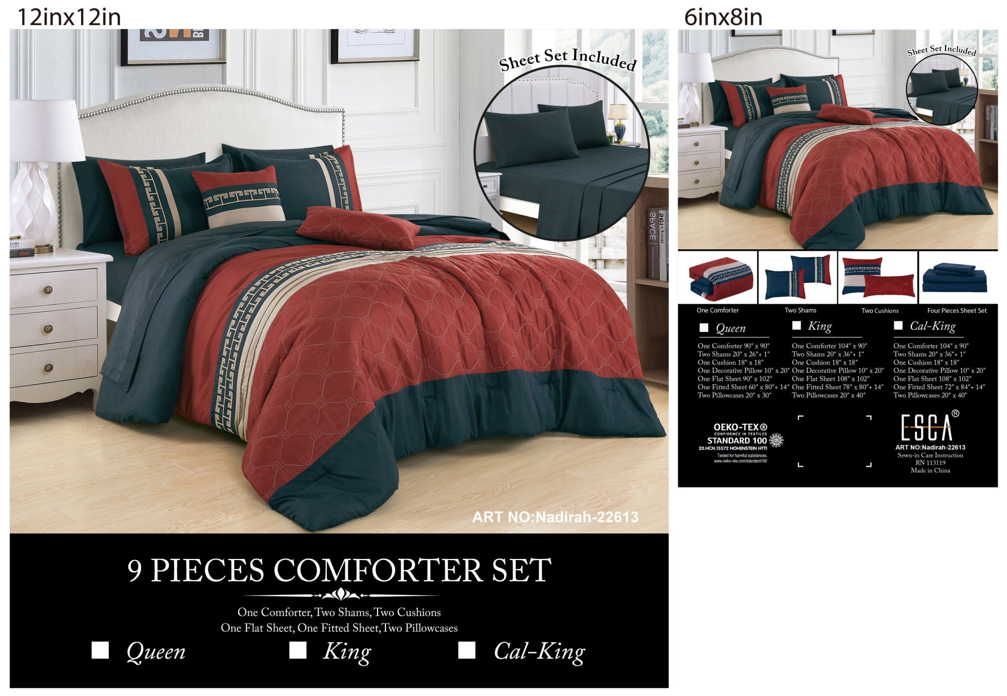 Nadirah Comforter Set 9 PCS