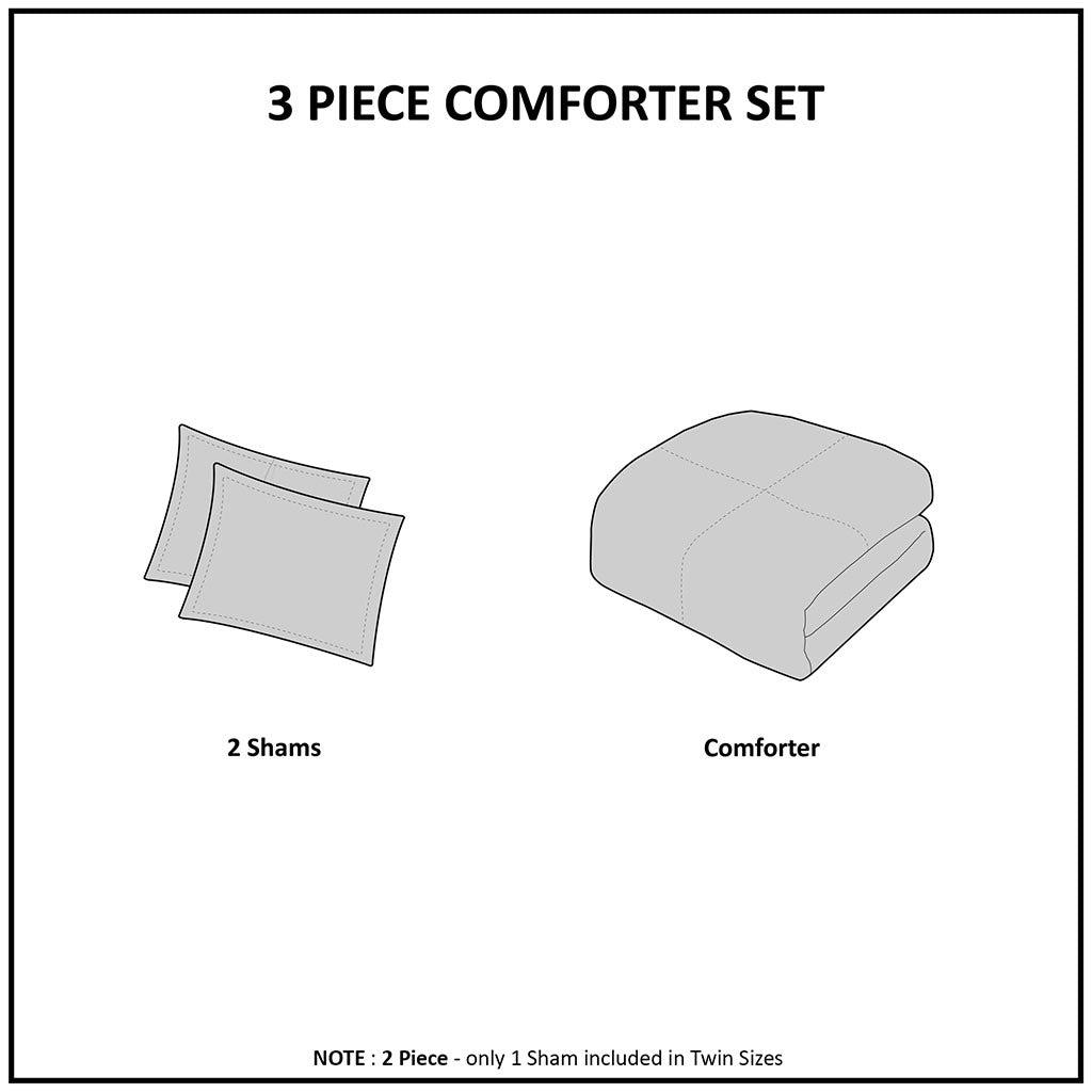 Fur Down Alternative Comforter Mini Set - 63"Wx86"L