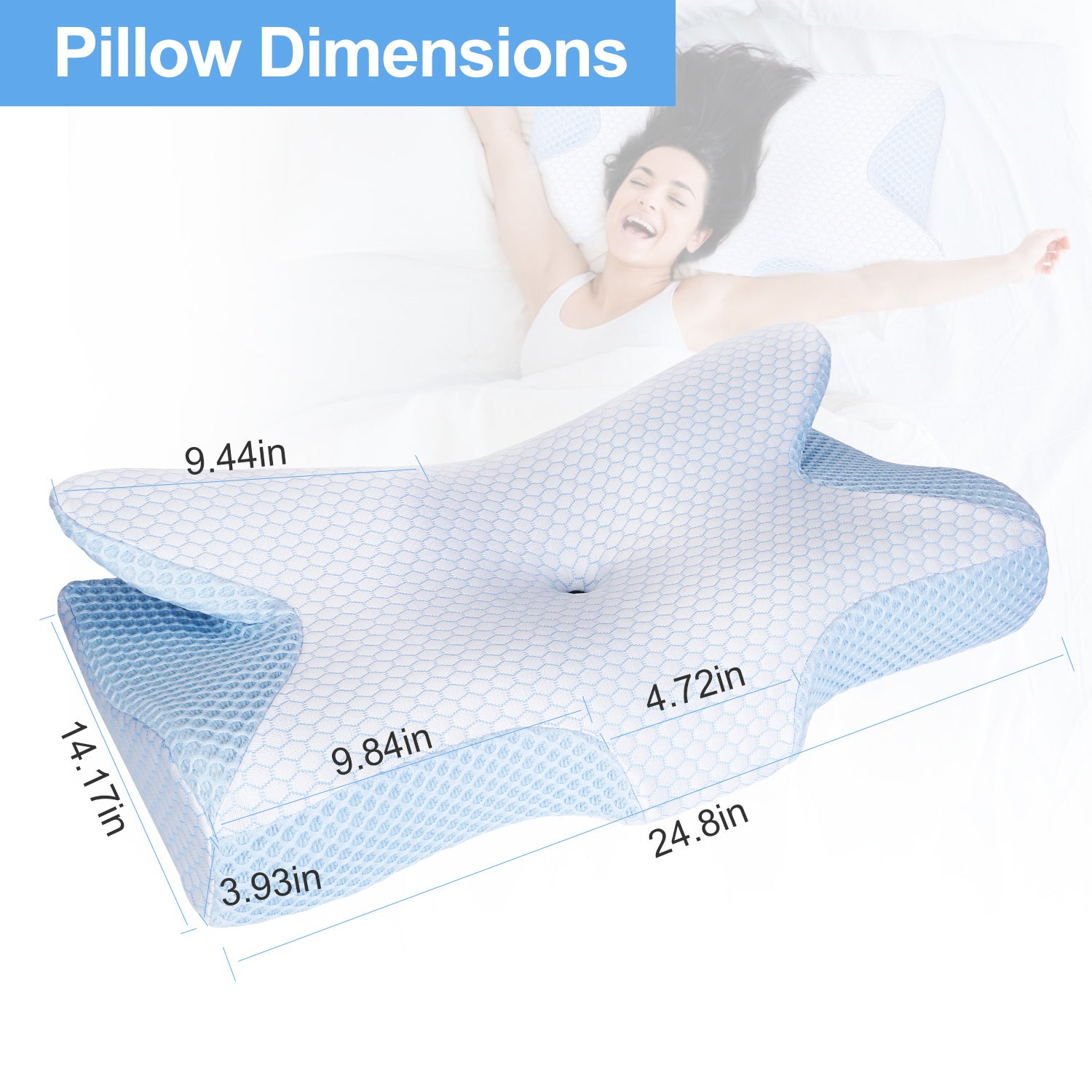 Memory Foam Pillow Neck Support Pillow for Pain Relief Sleeping Ergonomic Contour Orthopedic Support Side Back Stomach Sleeper - promeedsilk