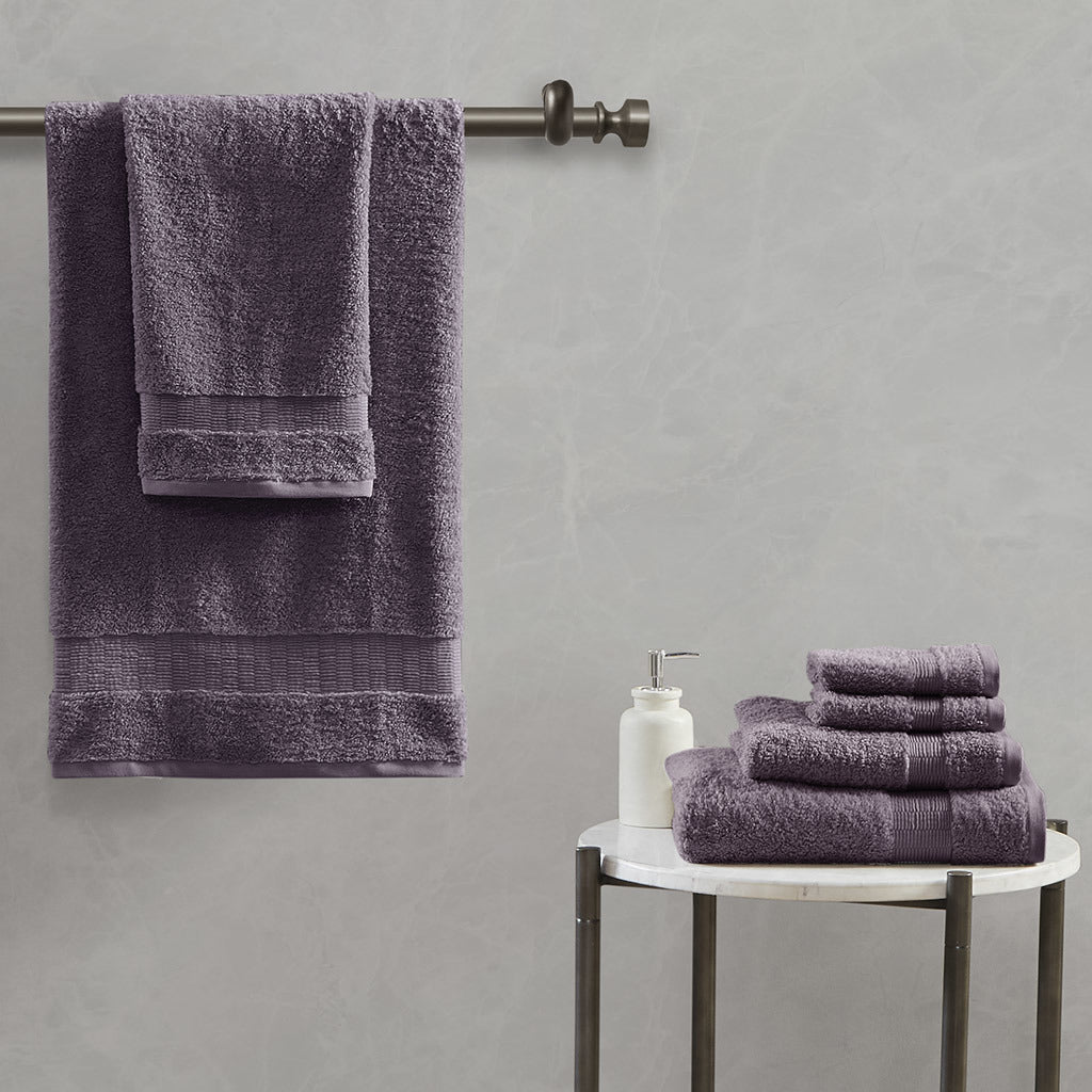 Purple 100% Egyptian Cotton Towel Set - 6 Pcs - promeedsilk