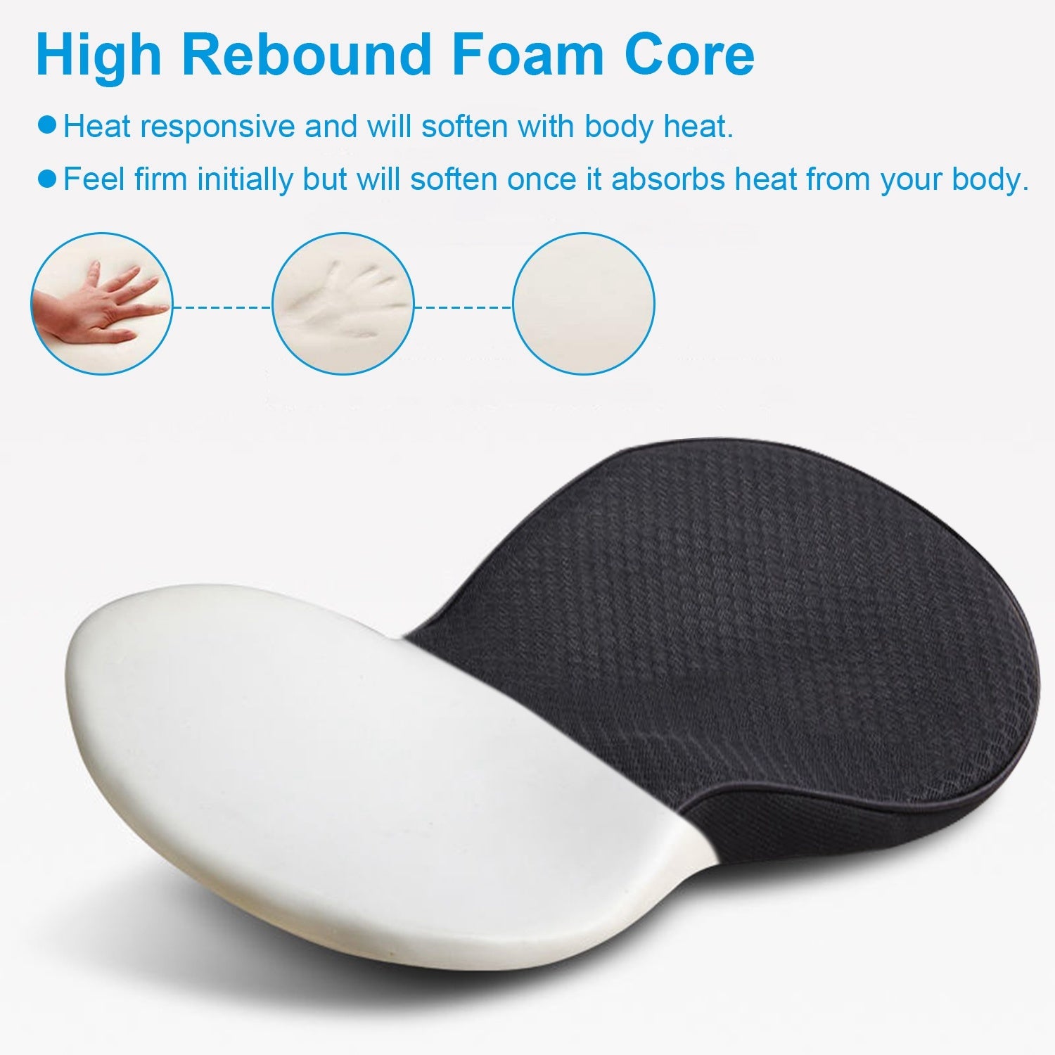Chair Seat Cushion Car Memory Foam Pad Automatic Seat Riser Chair Pillow with Removable Cover for Relief Lower Back Tailbone Coccyx