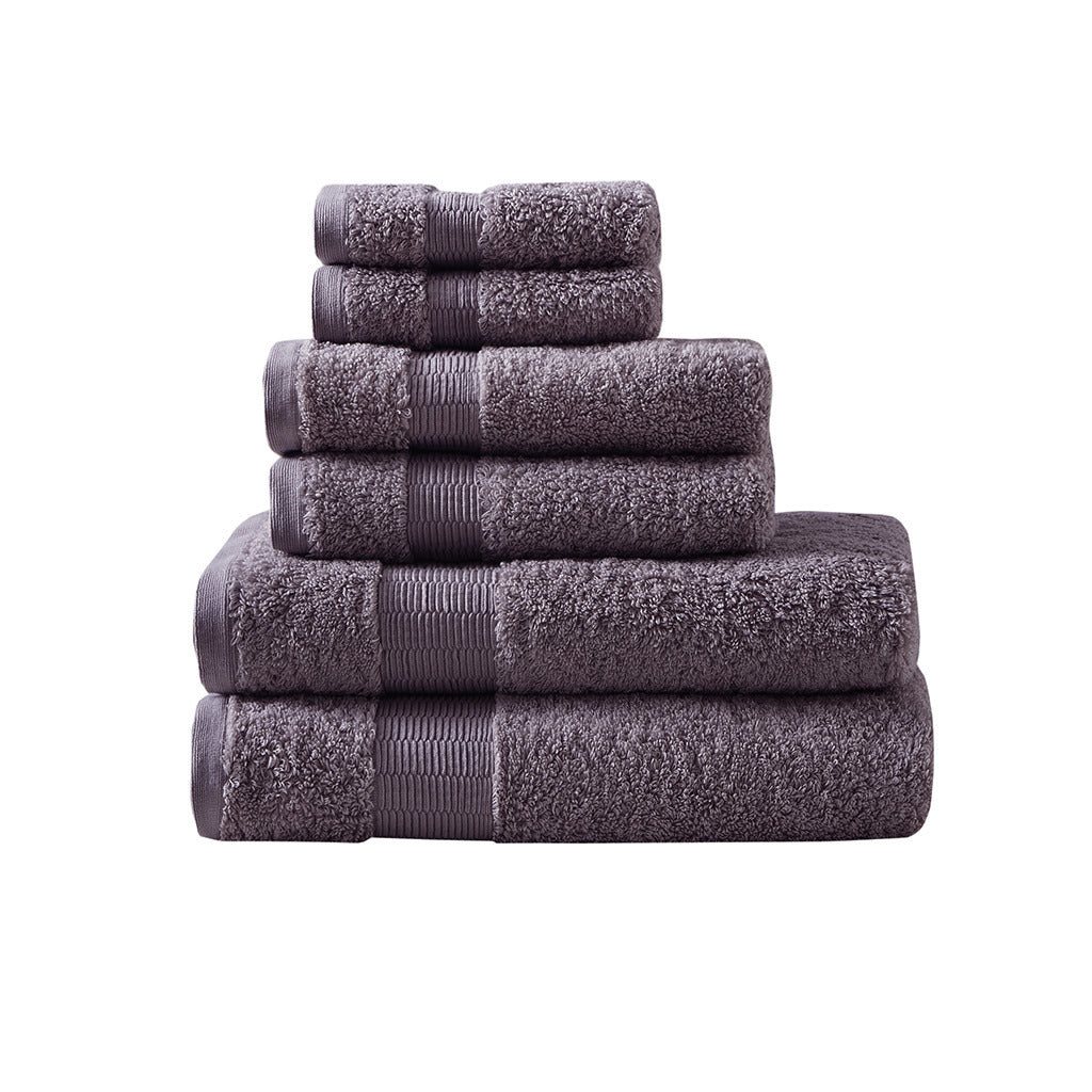 Purple 100% Egyptian Cotton Towel Set - 6 Pcs - promeedsilk