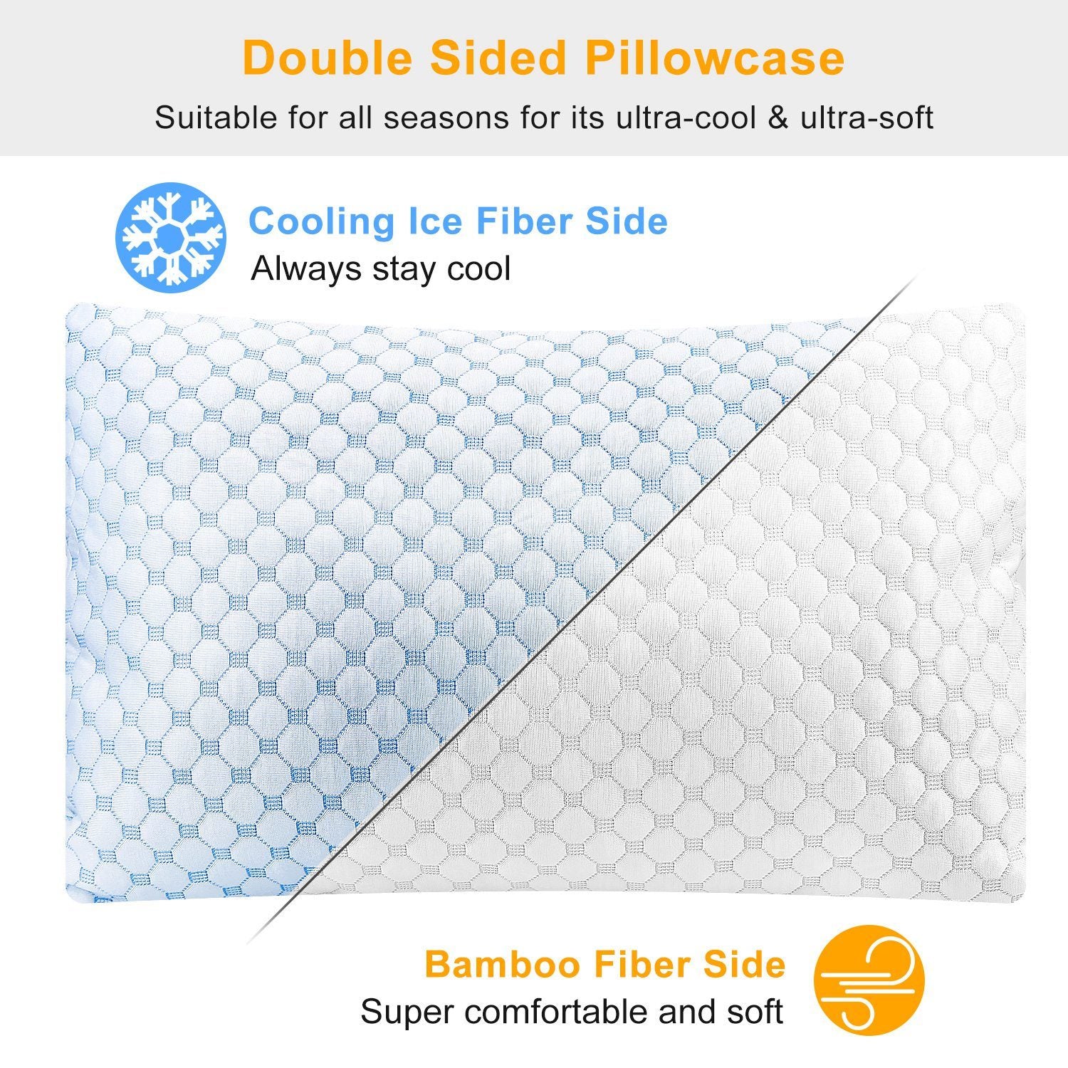 Cooling Ventilated Soft Memory Foam Pillow - 2Pcs - promeedsilk