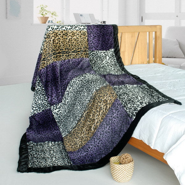 Fashion Life Patchwork Throw Blanket - 61"W x 86.6“L - promeedsilk