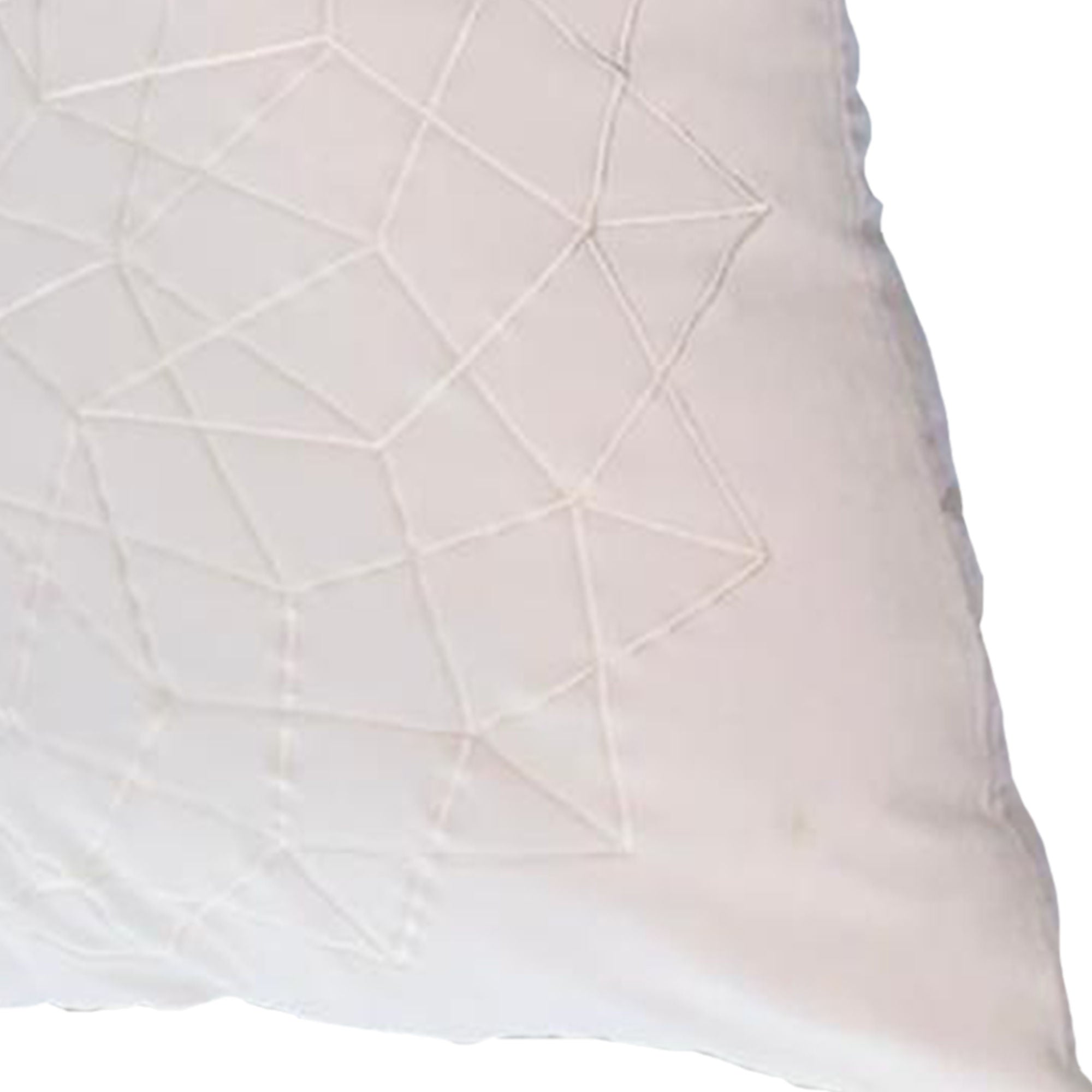 White Geometric Abstract Square Throw Pillow