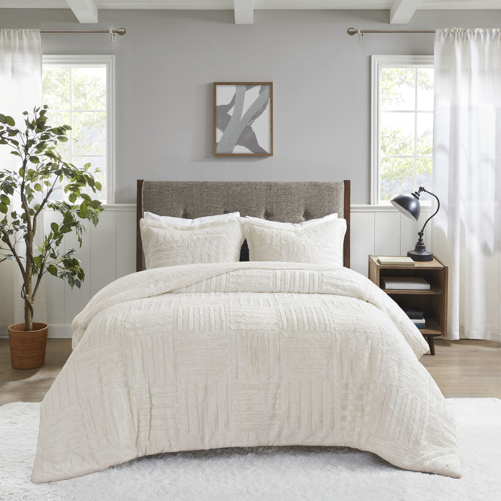 Fur Down Alternative Comforter Mini Set - 63"Wx86"L