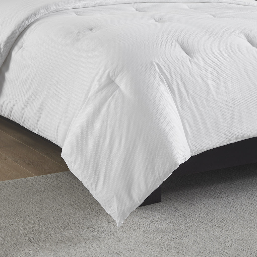 White Oversized Down Alternative Comforter - 104"W x 94"L - promeedsilk