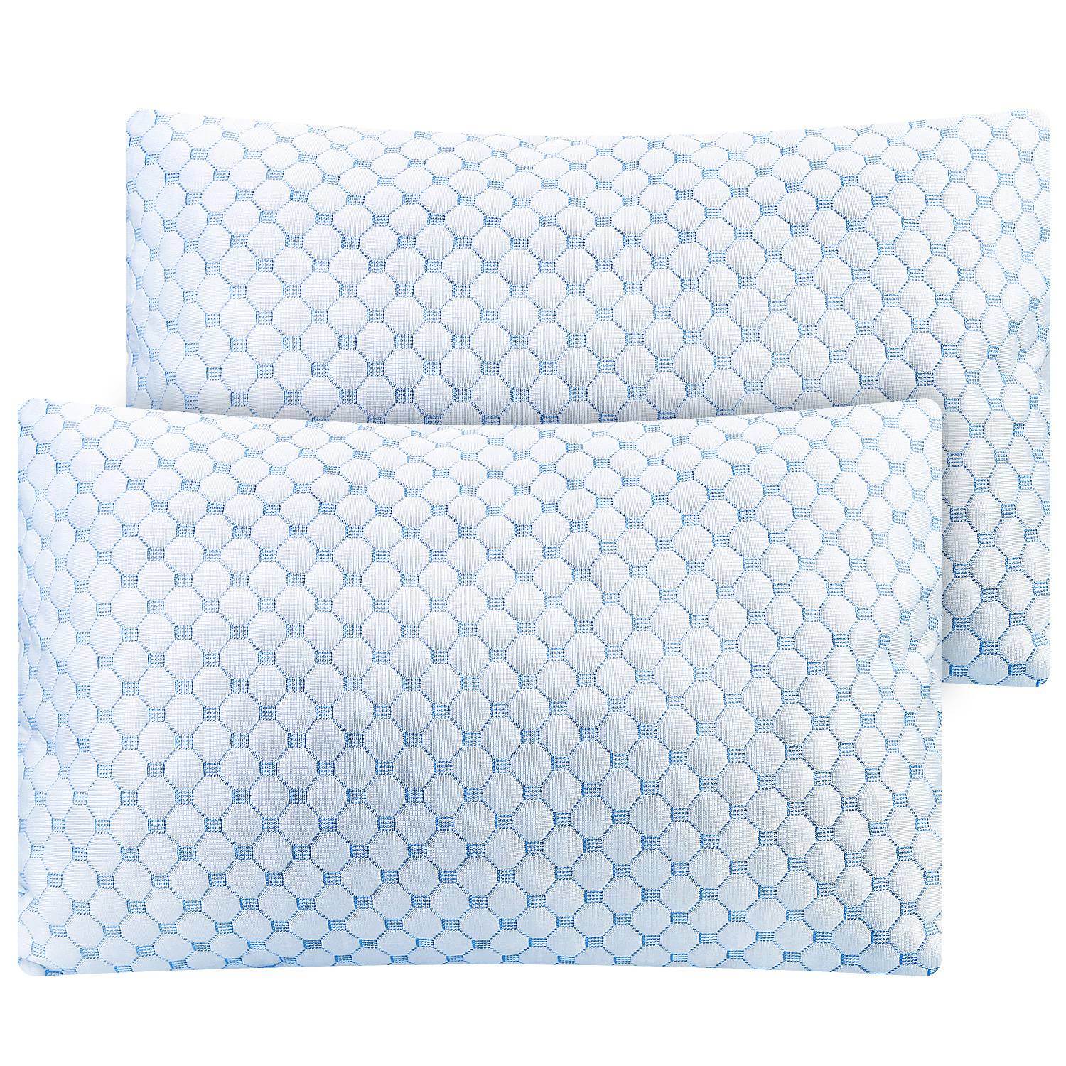 Cooling Ventilated Soft Memory Foam Pillow - 2Pcs - promeedsilk