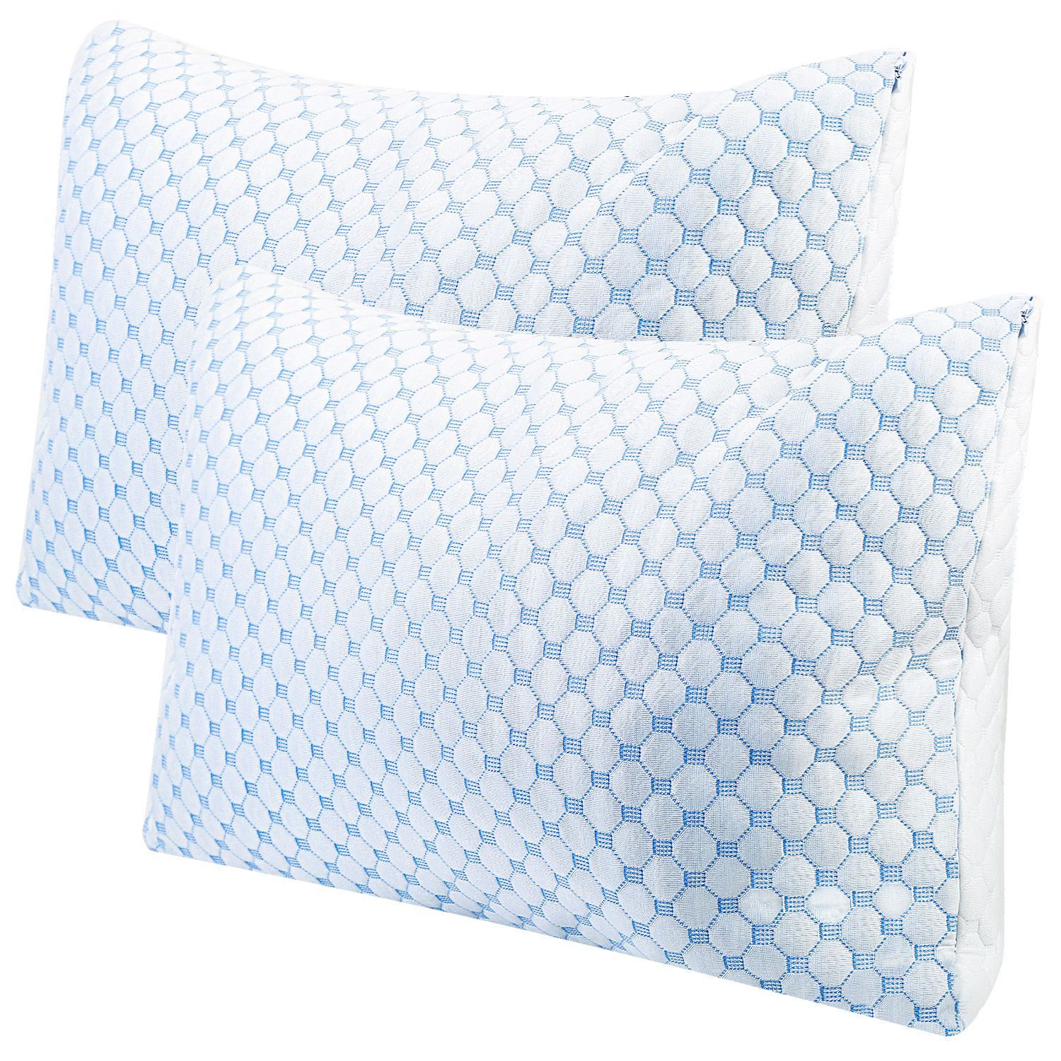 Cooling Ventilated Soft Memory Foam Pillow - 2Pcs - promeedsilk