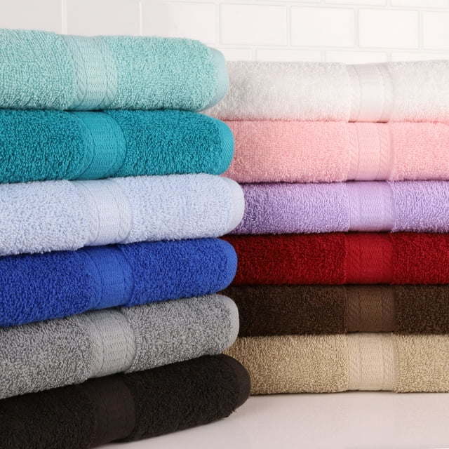 Basic Solid Bath Towel Set - 18 Pcs - promeedsilk