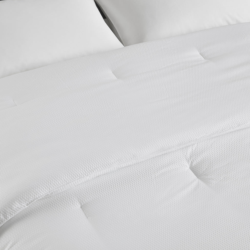 White Oversized Down Alternative Comforter - 104"W x 94"L - promeedsilk