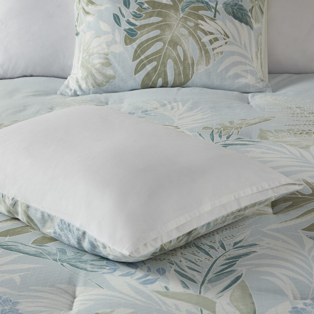 Blue Oversized Cotton Comforter Set - 6PCS - promeedsilk