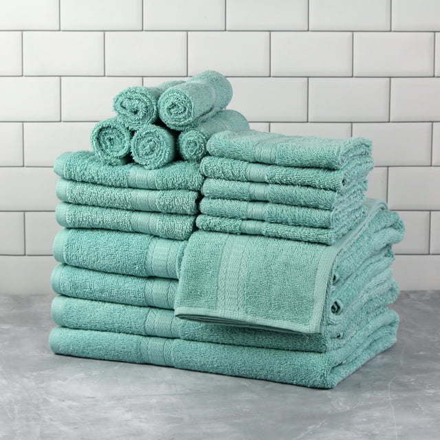 Basic Solid Bath Towel Set - 18 Pcs - promeedsilk