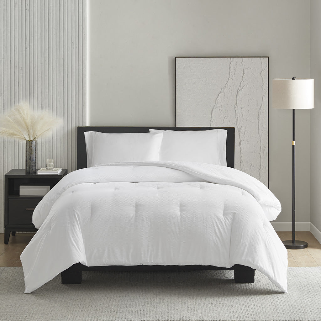 White Oversized Down Alternative Comforter - 104"W x 94"L - promeedsilk