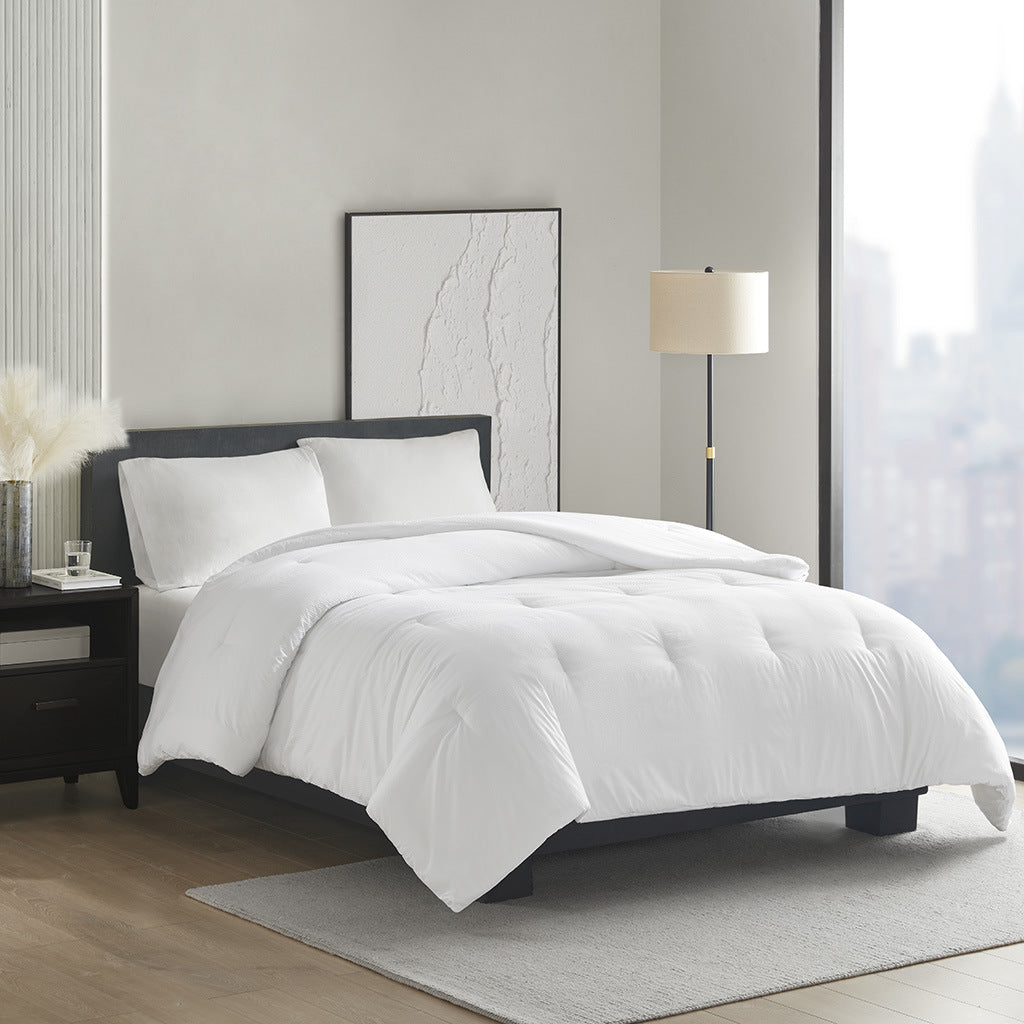 White Oversized Down Alternative Comforter - 104"W x 94"L - promeedsilk