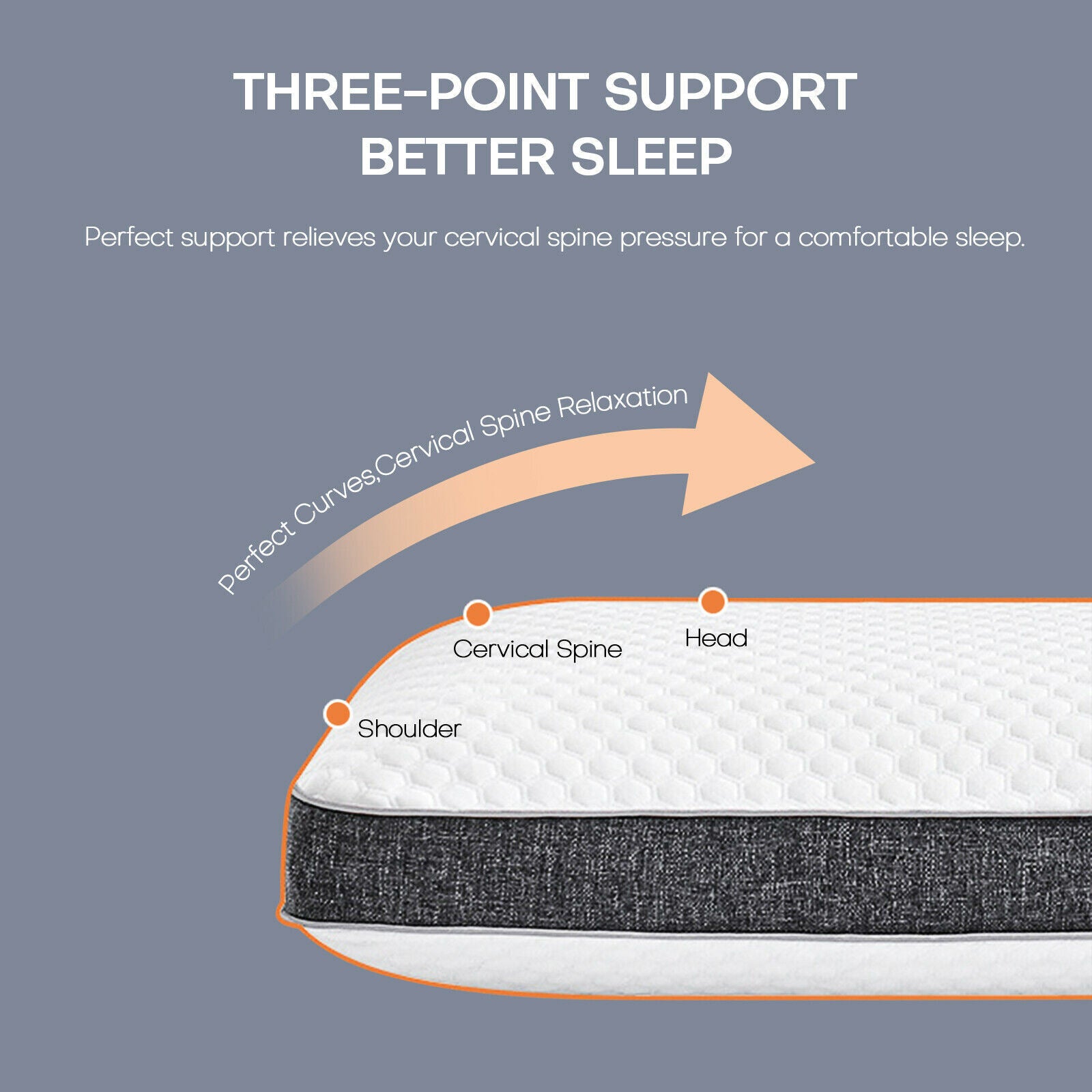 Orthopedic Neck Support Memory Foam Bed Pillow - promeedsilk
