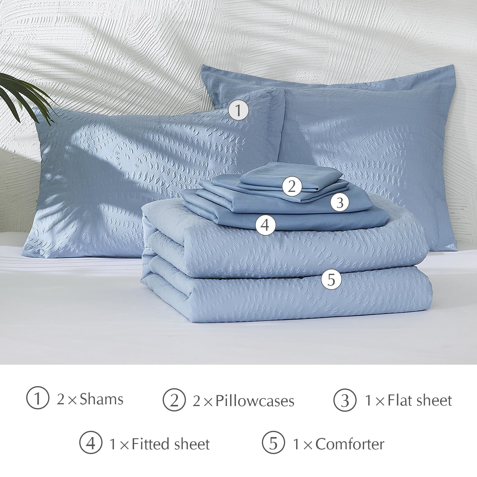 Blue Comforter Set - 7PCS