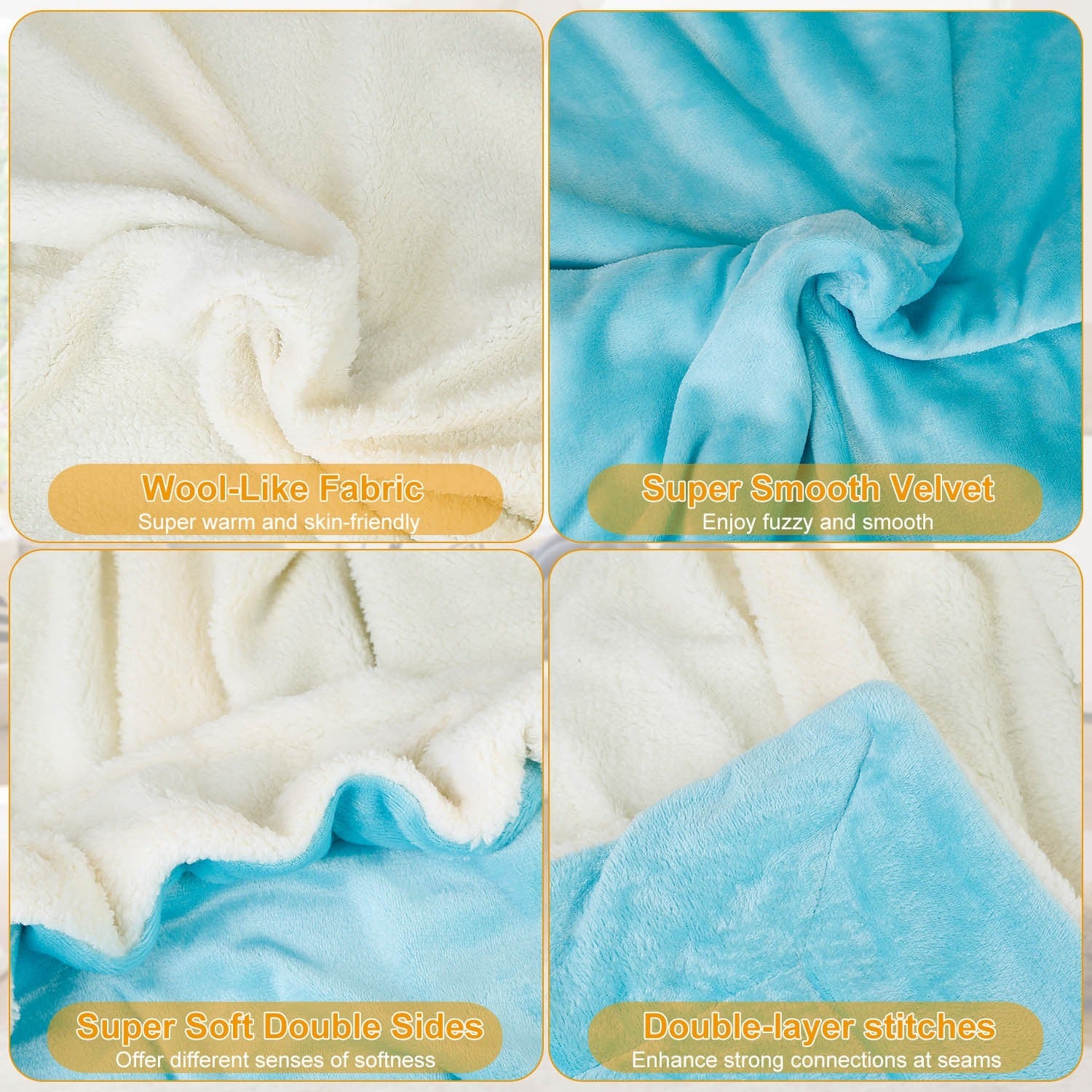 Soft Flannel Warm Blanket - Queen