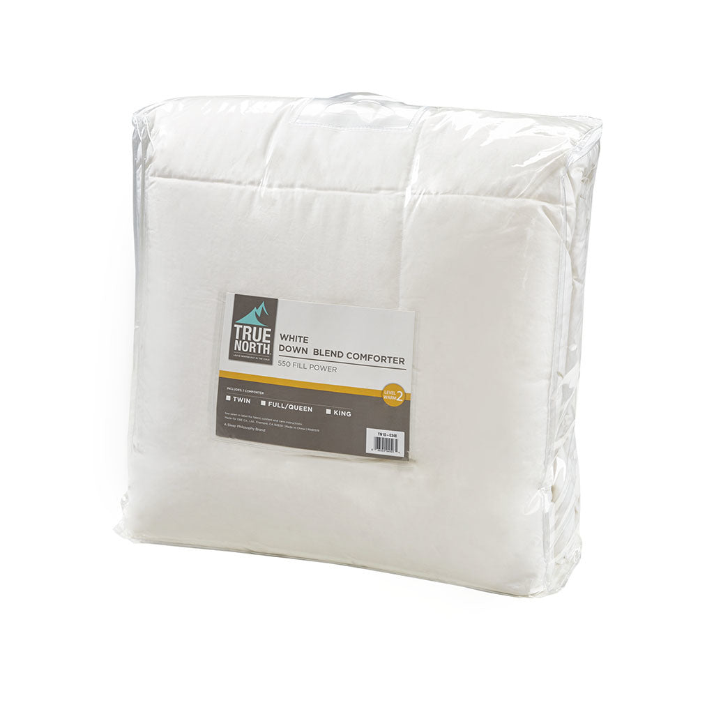 White Oversized 100% Cotton Down Comforter - 108"Wx96"L