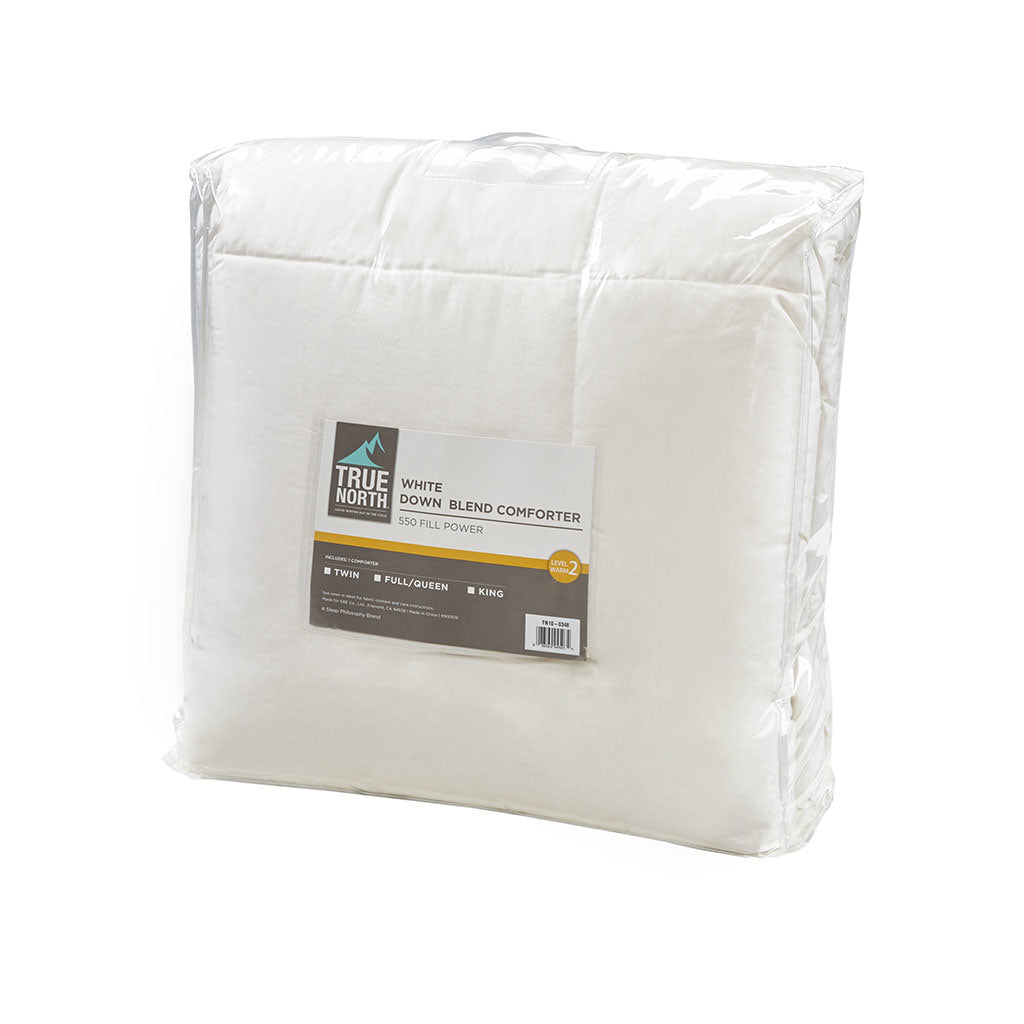 White Oversized 100% Cotton Down Comforter - 108"Wx96"L - promeedsilk