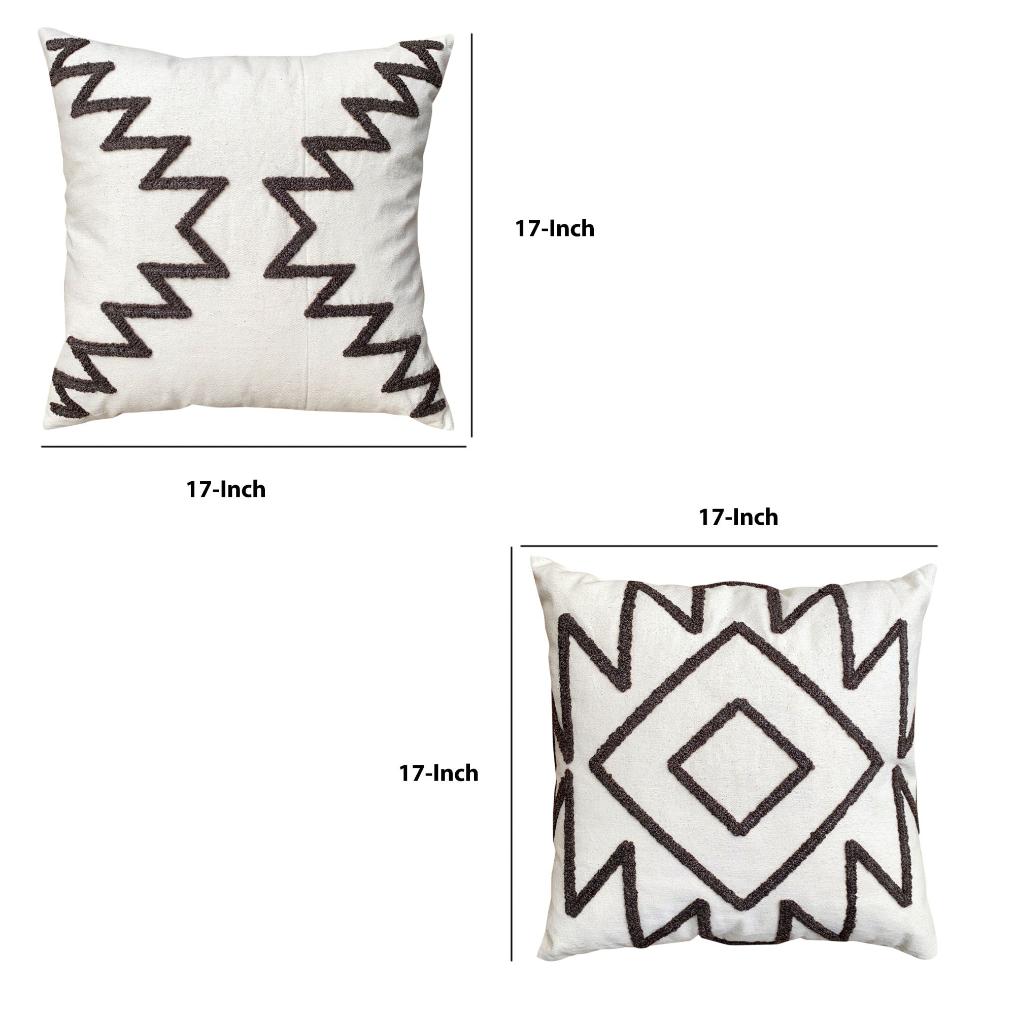 Modern Geometric Aztec Square Throw Pillow Set - 2 PCS - promeedsilk