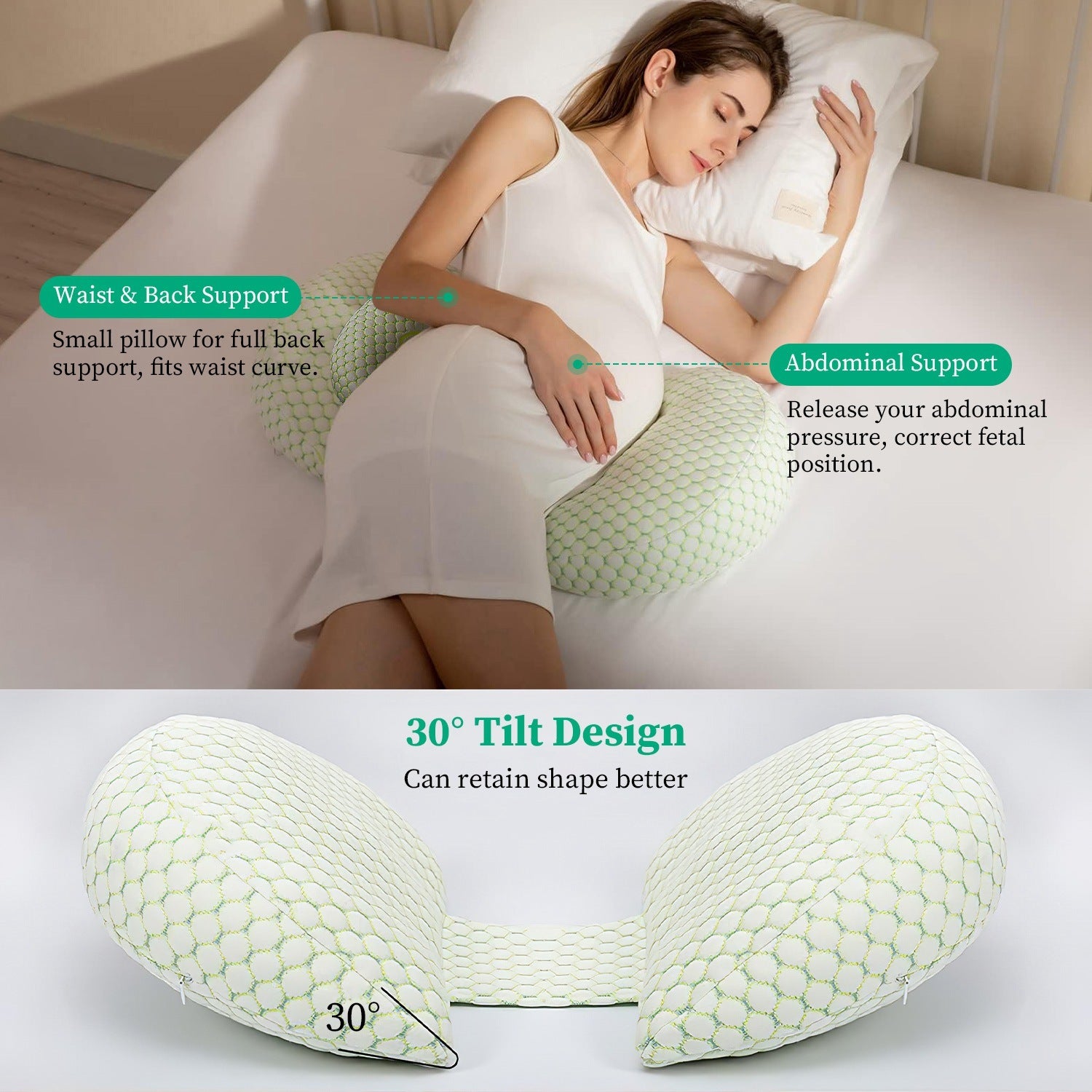 Pregnancy Adjustable Support Maternity Pillow - promeedsilk