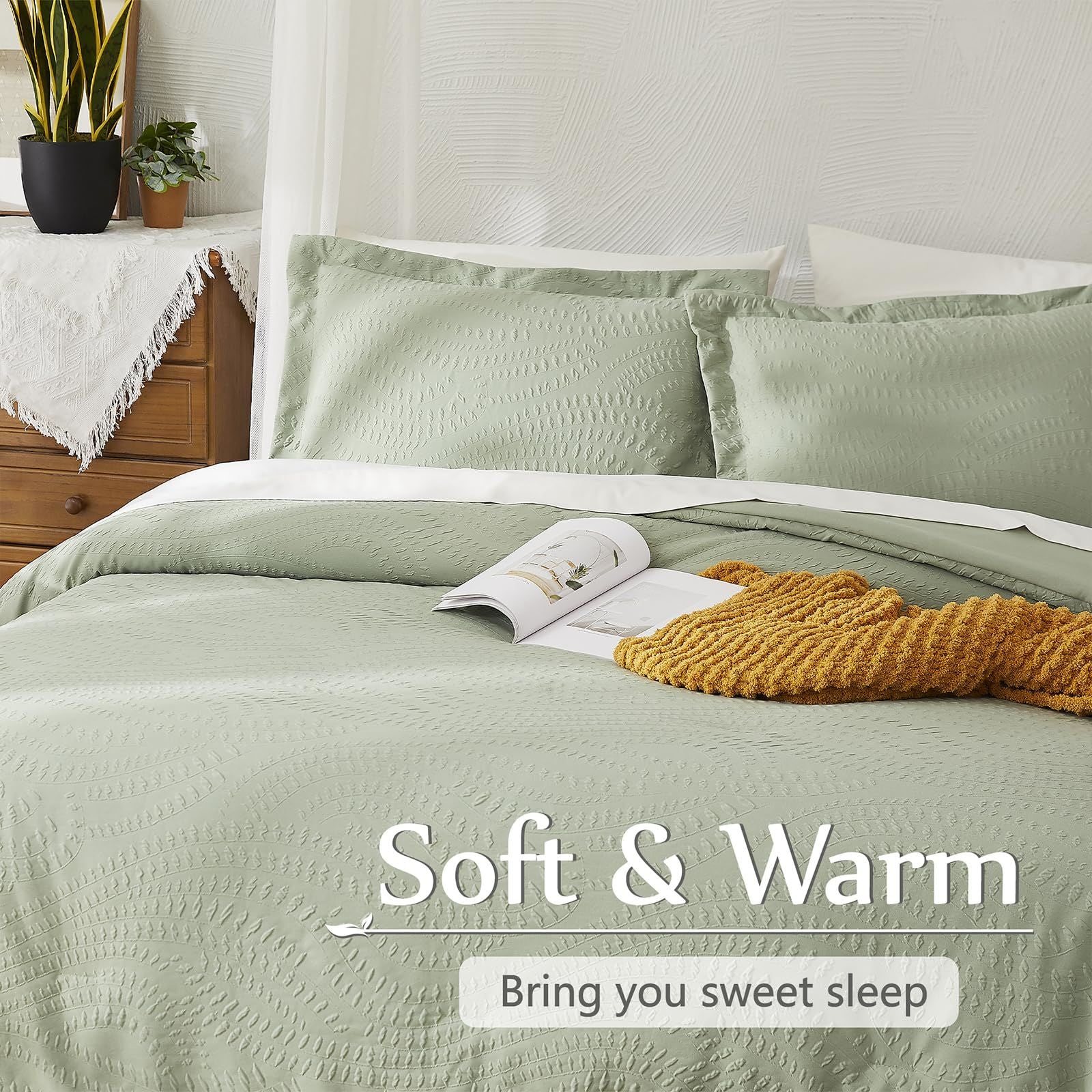 Sage Green Comforter Set - 7PCS
