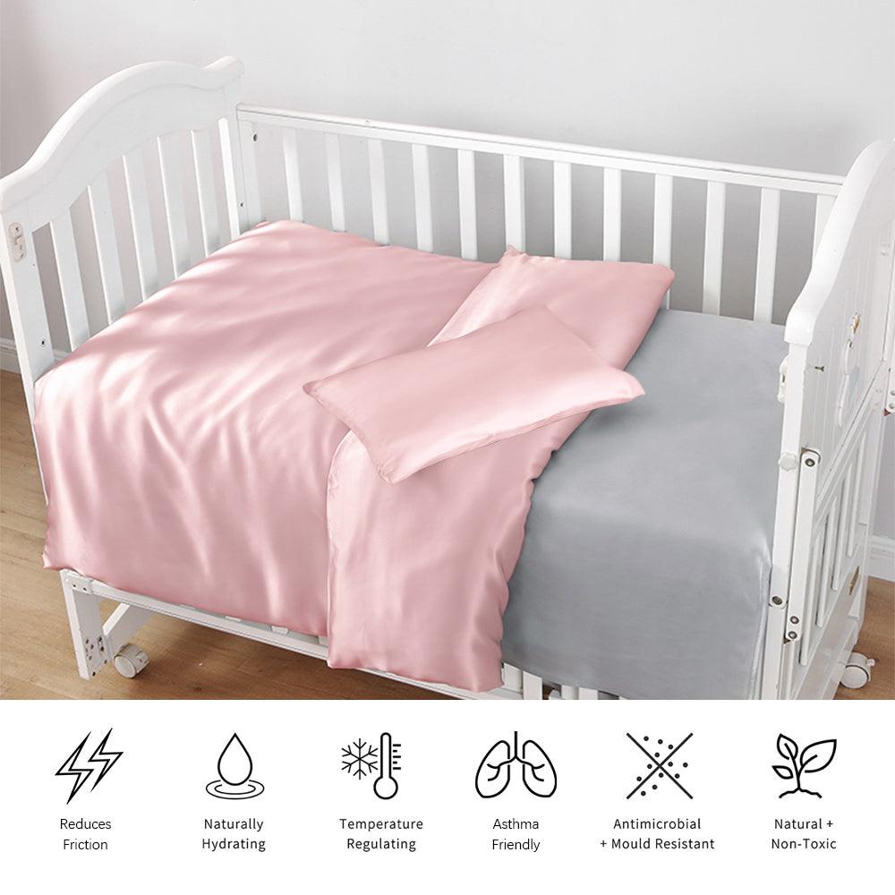 23mm 6A+ Silk Crib Duvet Cover Set 2pcs Crib | Toddler With Laundry Bag - promeedsilk