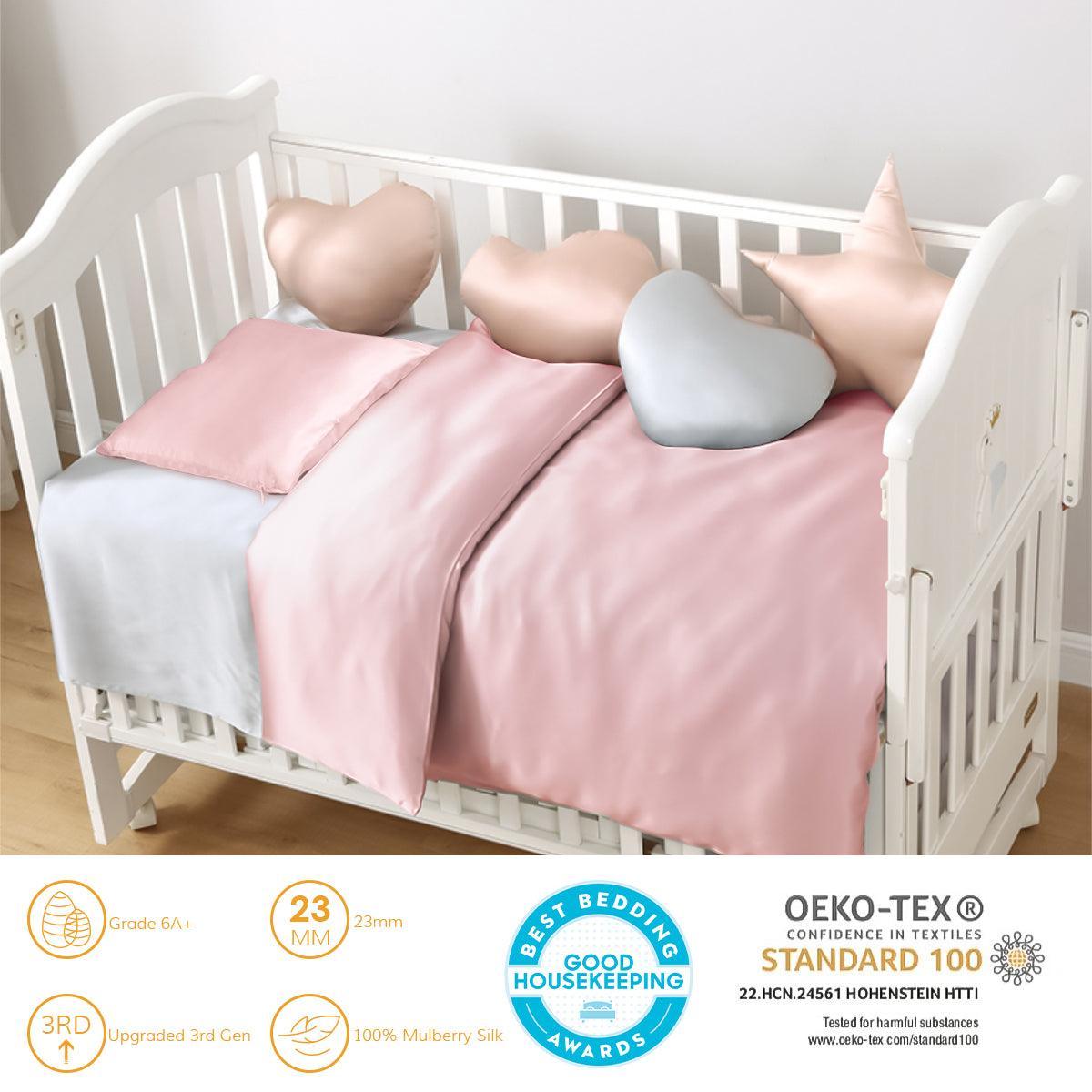 23mm 6A+ Silk Duvet Cover Crib | Toddler With Laundry Bag - promeedsilk